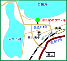 山口家のタブノキ　マップ