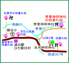 青屋神明神社マップ