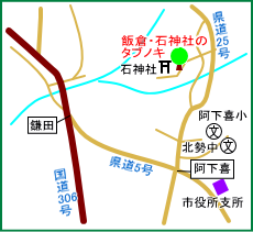 飯倉 石神社マップ