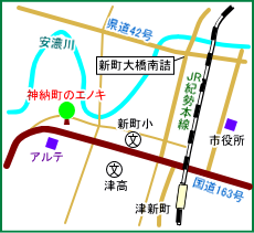 神納町のエノキ　マップ