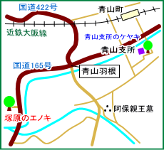 塚原のエノキ　マップ