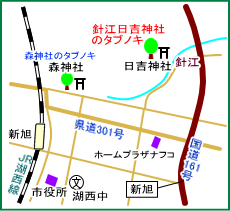 針江日吉神社マップ