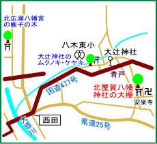 北屋賀八幡神社マップ