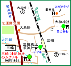 三輪　神明神社マップ