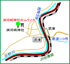 洲河崎神社マップ