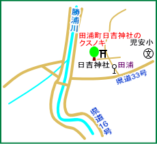 田浦町日吉神社マップ