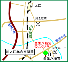 金生八幡宮マップ